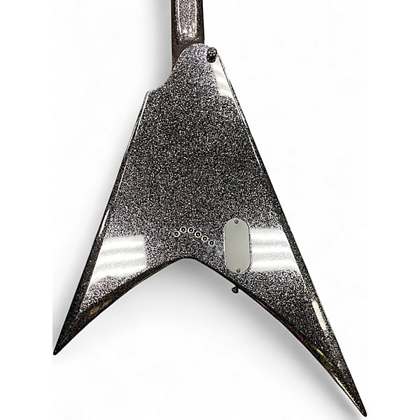 Used ESP LTD Kirk Hammett KH-V Black Sparkle Solid Body Electric Guitar