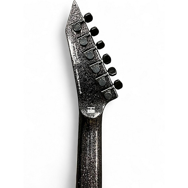 Used ESP LTD Kirk Hammett KH-V Black Sparkle Solid Body Electric Guitar