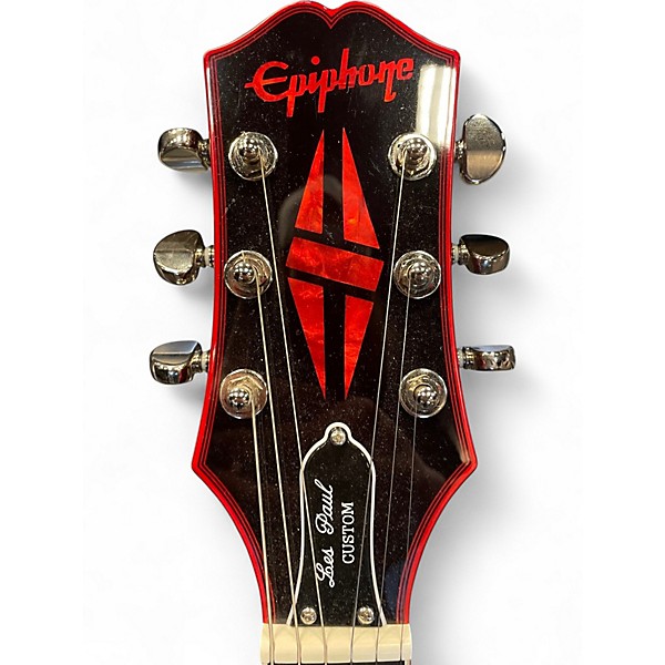 Used Epiphone Les Paul Custom Widow Red Burst Solid Body Electric Guitar