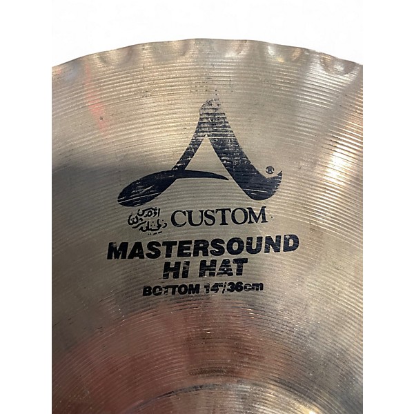 Used Zildjian 14in A Custom Hi Hat Pair Cymbal