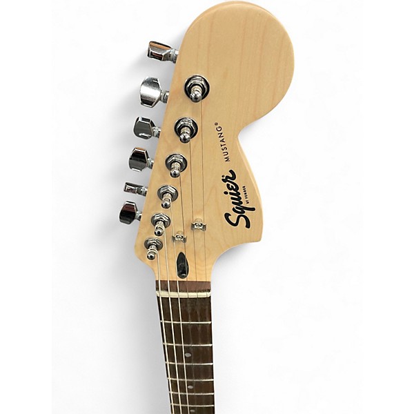 Used Squier Sonic Mustang Yellow Solid Body Electric Guitar