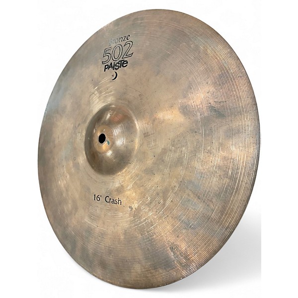 Used Paiste 16in Bronze 502 Crash Cymbal