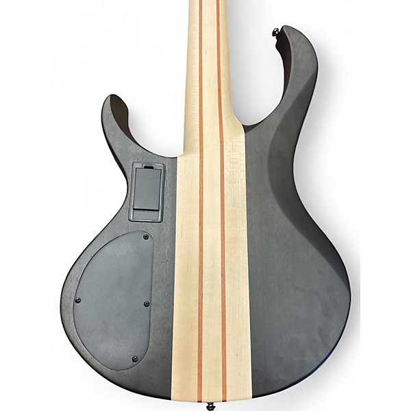 Used Ibanez BTB605 Transparent Gray Flat Electric Bass Guitar