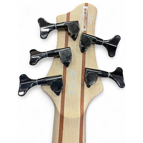 Used Ibanez BTB605 Transparent Gray Flat Electric Bass Guitar
