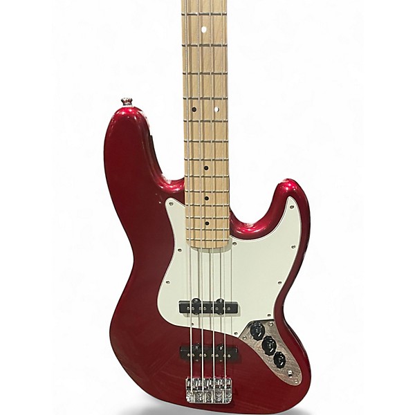 Used Squier Affinity Jazz Bass Metallic Red Electric Bass Guitar