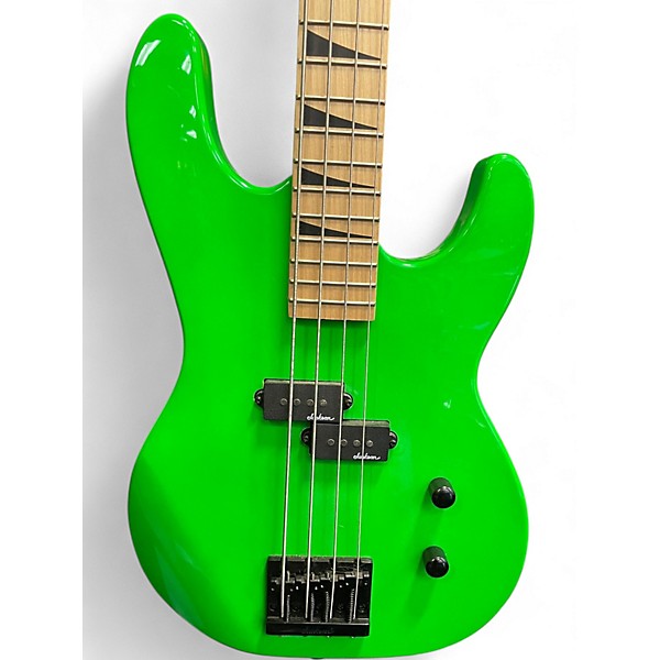 Used Jackson JS1M Concert Bass Lime Green Electric Bass Guitar