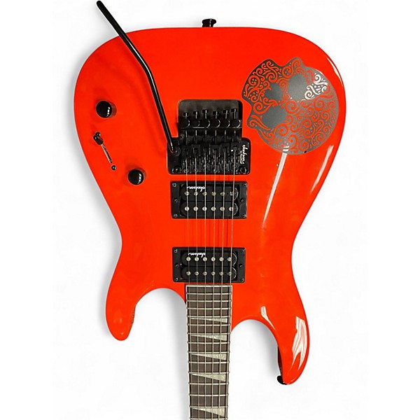 Used Jackson JS32 Dinky DKA Neon Orange Solid Body Electric Guitar
