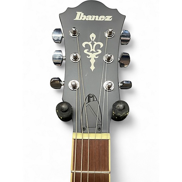 Used Ibanez AS53TKF Trans Flat Black Walnut Hollow Body Electric Guitar