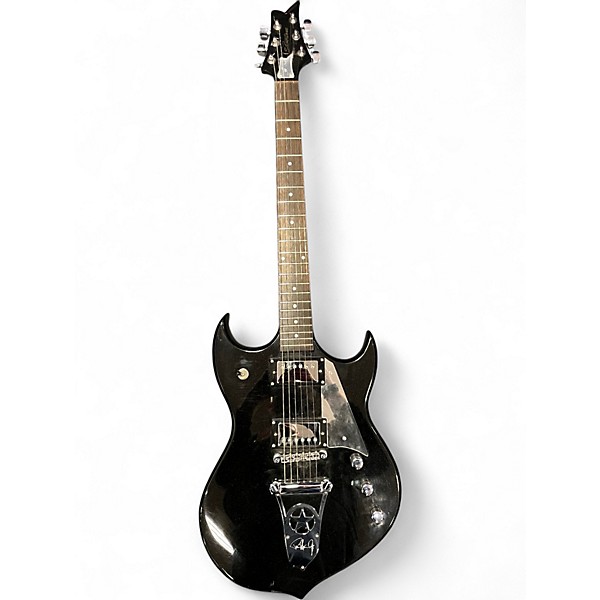 Used Silvertone Paul Stanley Black Solid Body Electric Guitar