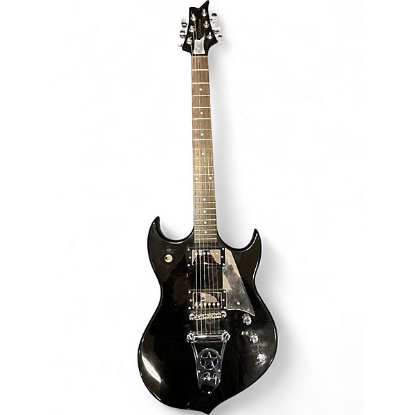 Used Silvertone Paul Stanley Black Solid Body Electric Guitar