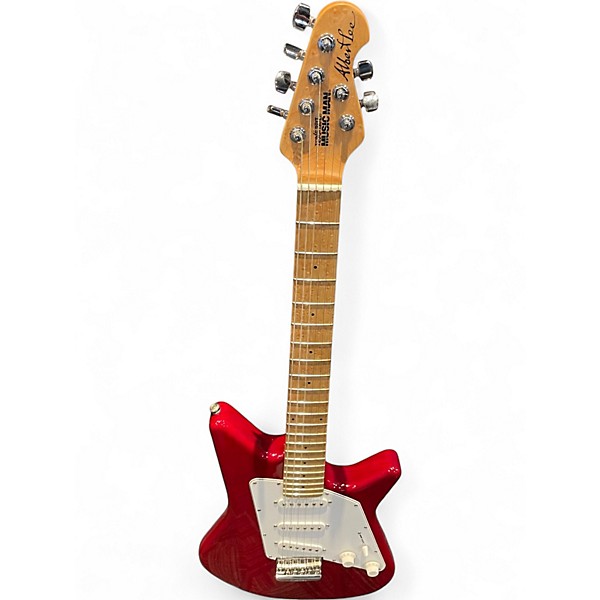 Used Ernie Ball Music Man Albert Lee Signature Tremolo Translucent Blue Solid Body Electric Guitar