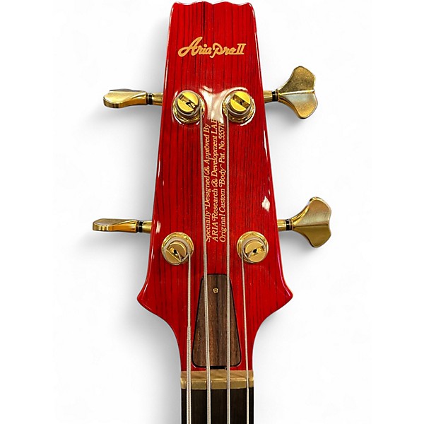 Used Aria Pro Ii SB1000 Padouk Red Electric Bass Guitar