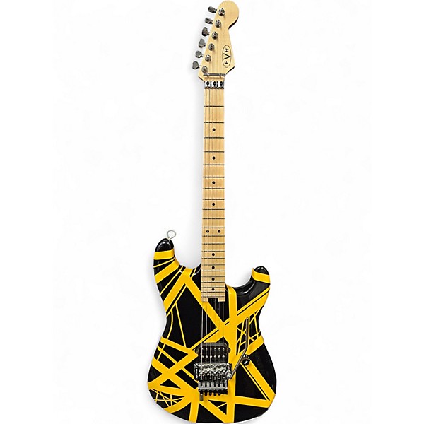 Used EVH Striped Series Black and Yellow Solid Body Electric Guitar