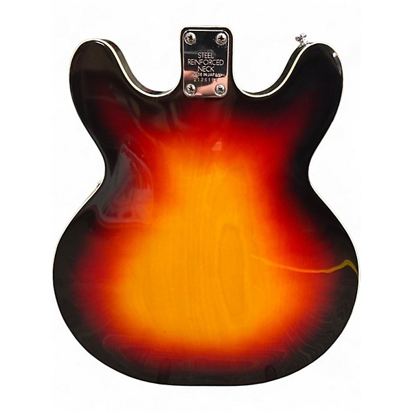 Vintage 1960s Aria 1202 3 Tone Sunburst Hollow Body Electric Guitar