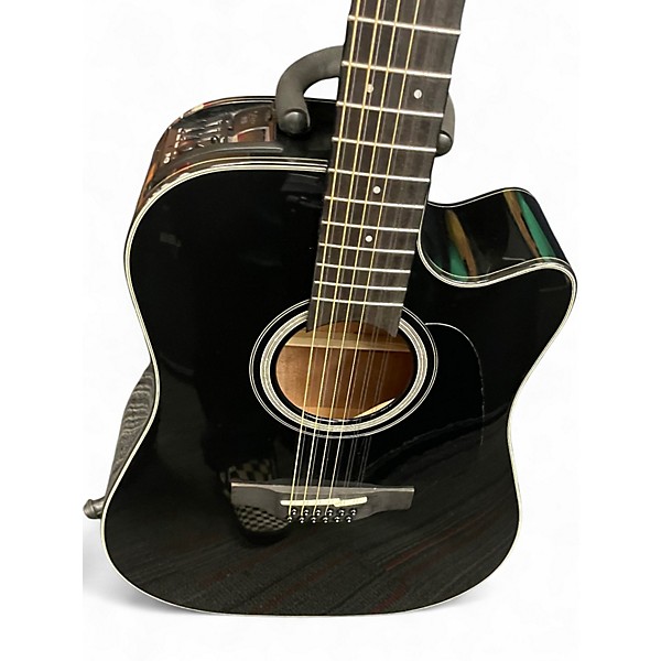 Used Takamine GD30CE-12 Black 12 String Acoustic Electric Guitar