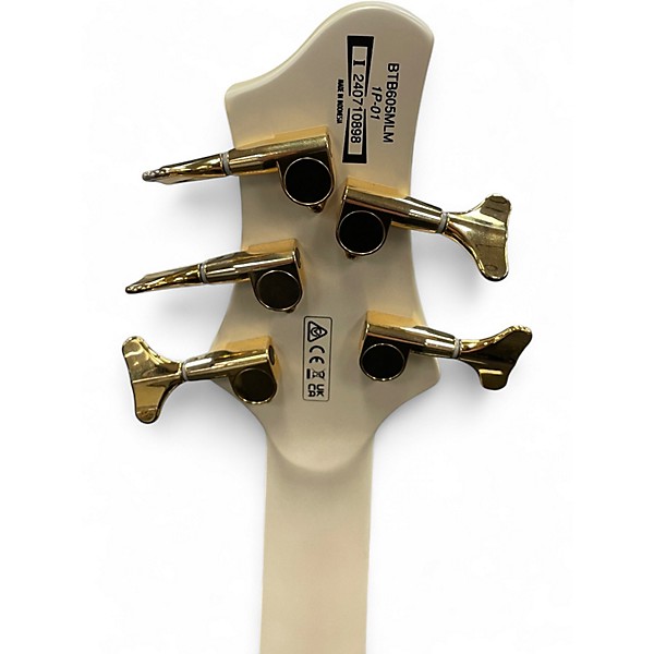 Used Ibanez BTB605MLM Alpine White Electric Bass Guitar