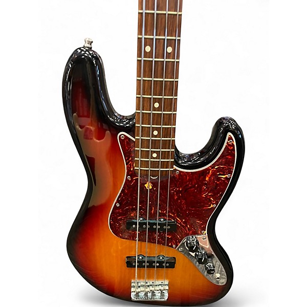 Used Fender American Standard Jazz Bass Sunrise Tea Burst Electric Bass Guitar