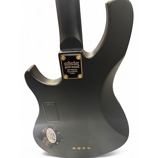 Used Schecter Guitar Research Johnny Christ Signature Black and Gold Electric Bass Guitar