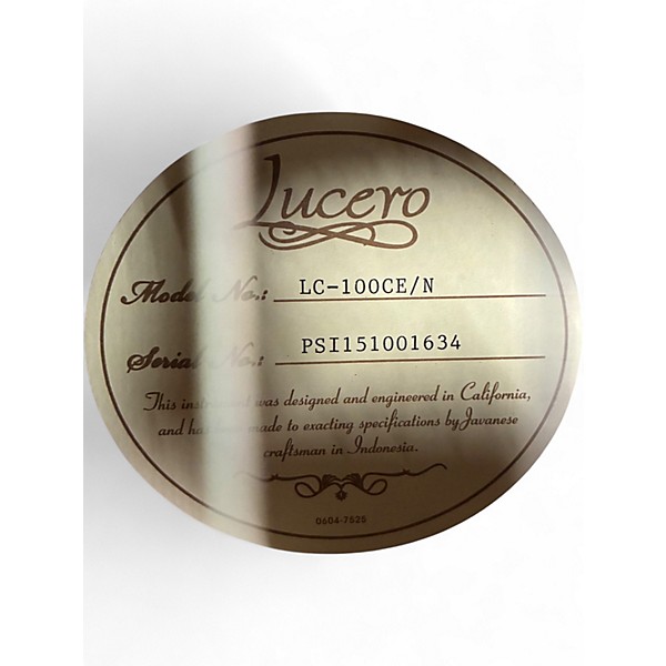 Used Lucero LC100CE Natural Classical Acoustic Electric Guitar