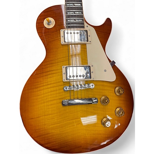 Used Gibson LP LONG SCALE CUSTOM SUNBURST Solid Body Electric Guitar