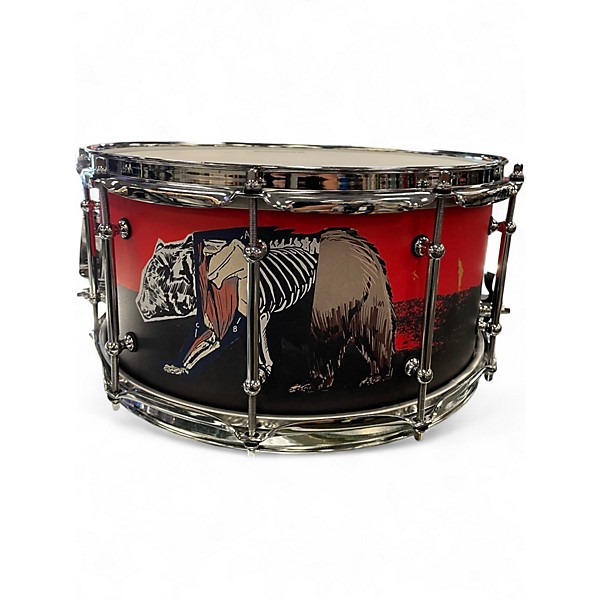 Used SJC Drums 14in CUSTOM SNARE Black Drum