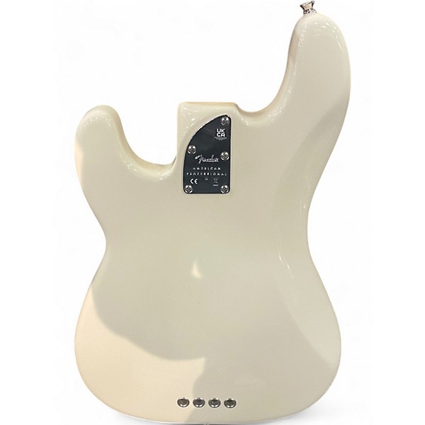 Used Fender American Professional II Precision Bass Olympic White Electric Bass Guitar