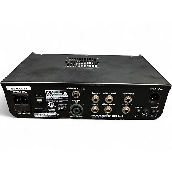 Used Acoustic B300HD Bass Amp Head