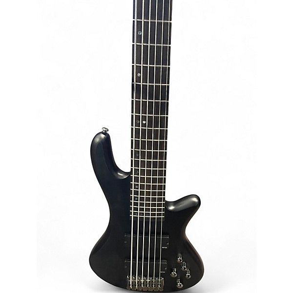 Used Schecter Guitar Research Stiletto Studio 6 String Black Electric Bass Guitar