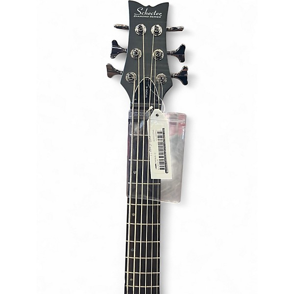 Used Schecter Guitar Research Stiletto Studio 6 String Black Electric Bass Guitar