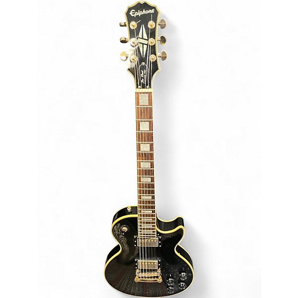 Used Epiphone Les Paul Custom Pro Ebony Solid Body Electric Guitar
