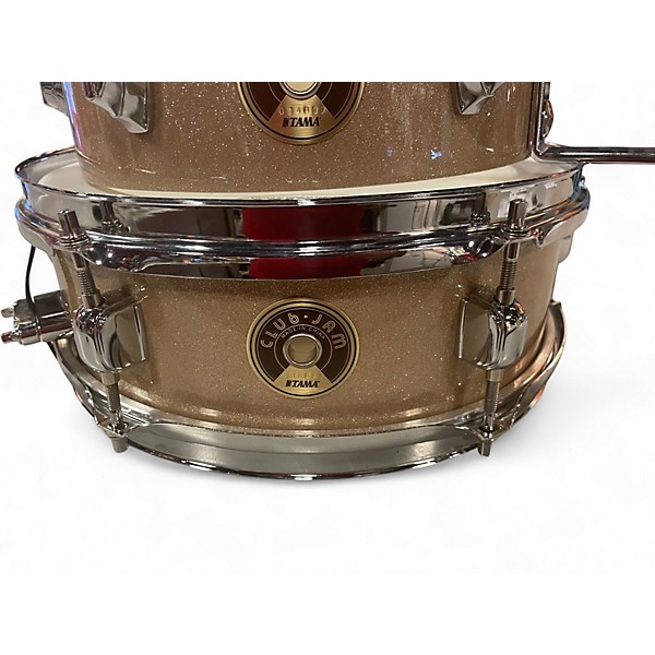 Used TAMA 4 Piece Club Jam Pancake Champagne Sparkle Drum Kit
