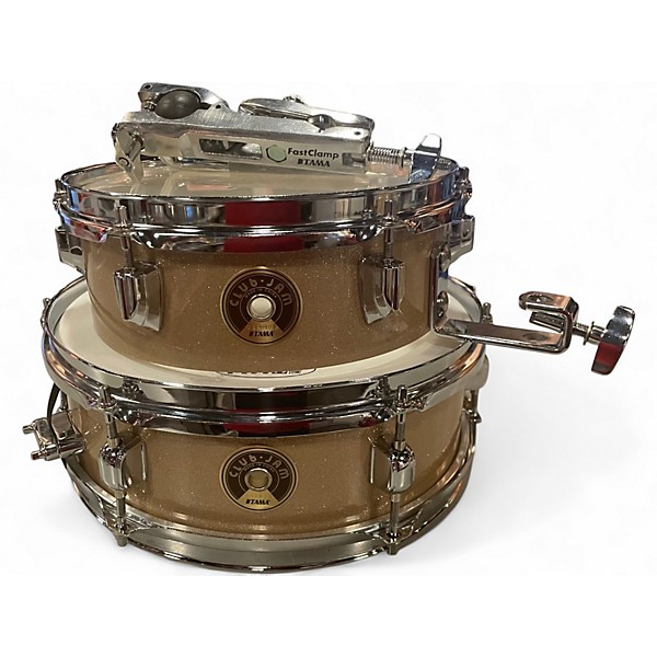 Used TAMA 4 Piece Club Jam Pancake Champagne Sparkle Drum Kit
