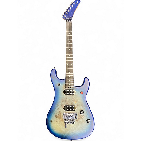 Used EVH 5150 striped Blue Solid Body Electric Guitar