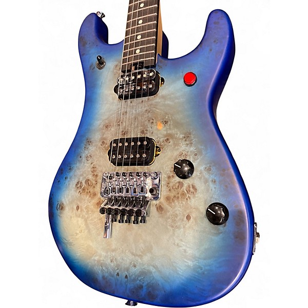 Used EVH 5150 striped Blue Solid Body Electric Guitar