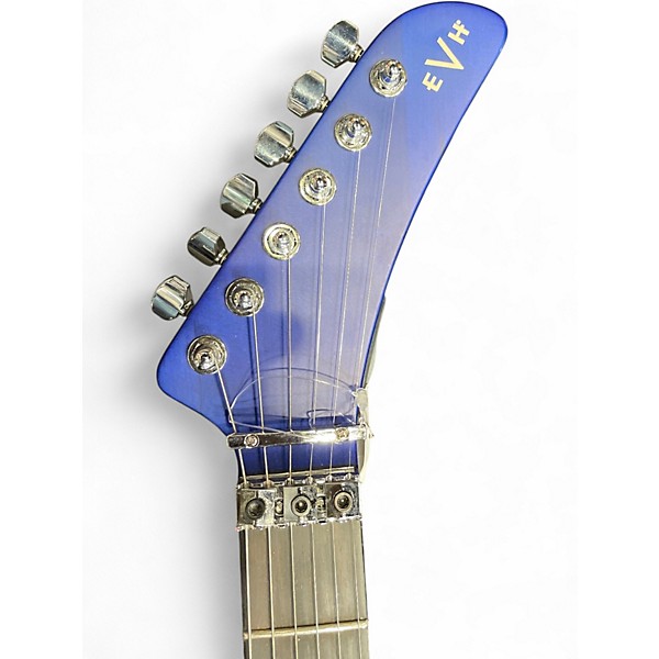 Used EVH 5150 striped Blue Solid Body Electric Guitar