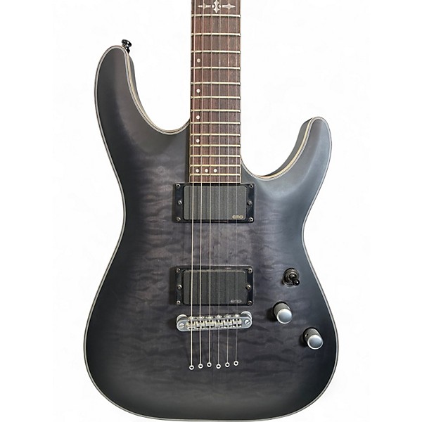 Used Schecter Guitar Research C1 Platinum Black Solid Body Electric Guitar