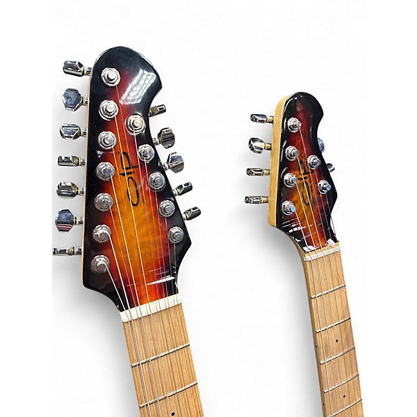 Used OLP MM1 612 Double Neck Sunburst Solid Body Electric Guitar