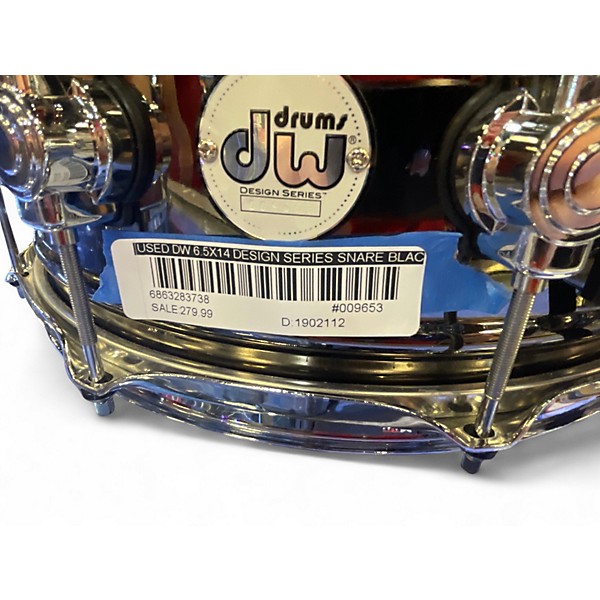 Used DW 6.5X14 Design Series Snare Black Chrome Drum