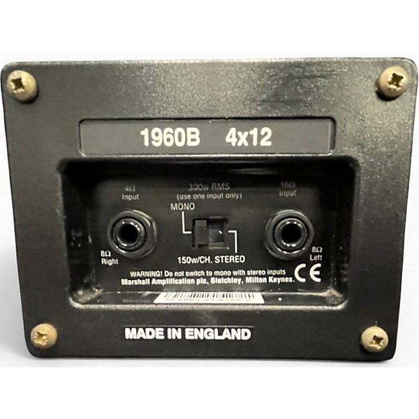 Used Marshall 1960B 4x12 300W Stereo Straight Guitar Cabinet