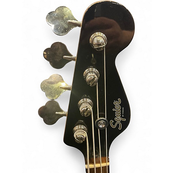 Used Squier PARANORMAL RASCAL Metallic Black Electric Bass Guitar