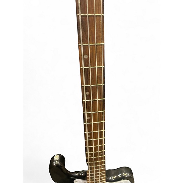 Used Squier PARANORMAL RASCAL Metallic Black Electric Bass Guitar