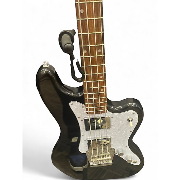 Used Squier PARANORMAL RASCAL Metallic Black Electric Bass Guitar