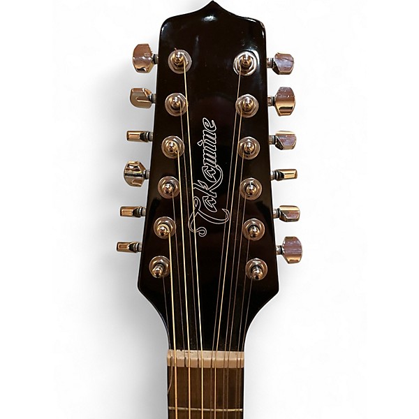 Used Takamine GD30-12 Black 12 String Acoustic Electric Guitar