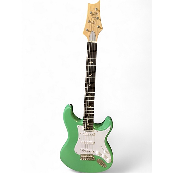 Used PRS SE Silver Sky GREEN Solid Body Electric Guitar