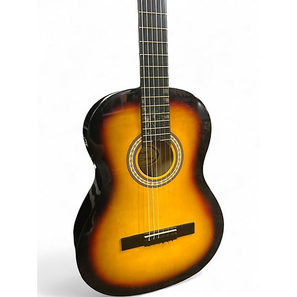 Used Squier SA150N 2 Color Sunburst Classical Acoustic Guitar