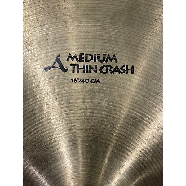 Used Zildjian 16in AVEDIS MEDIUM THIN CRASH Cymbal
