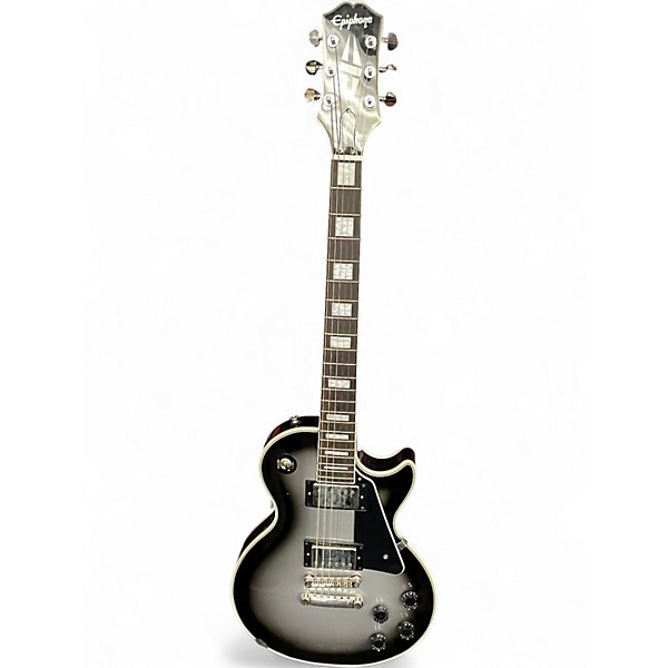 Used 2023 Epiphone Les Paul Custom SILVER BURST Solid Body Electric Guitar
