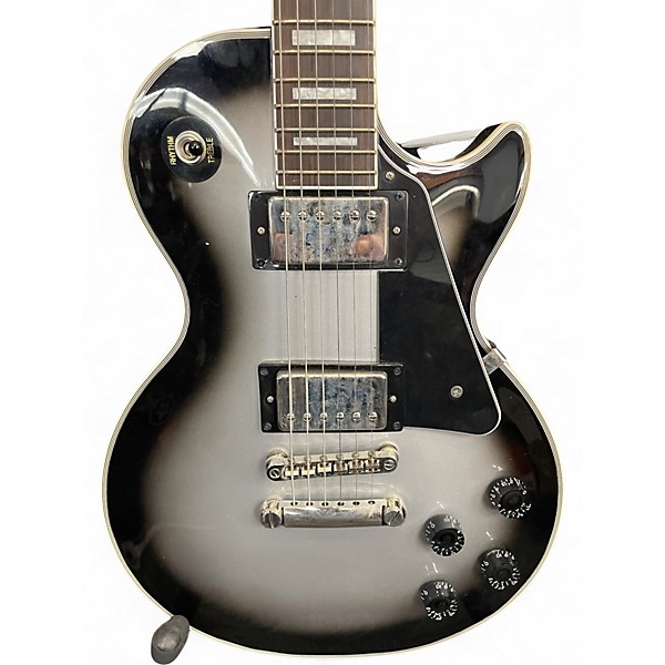 Used 2023 Epiphone Les Paul Custom SILVER BURST Solid Body Electric Guitar