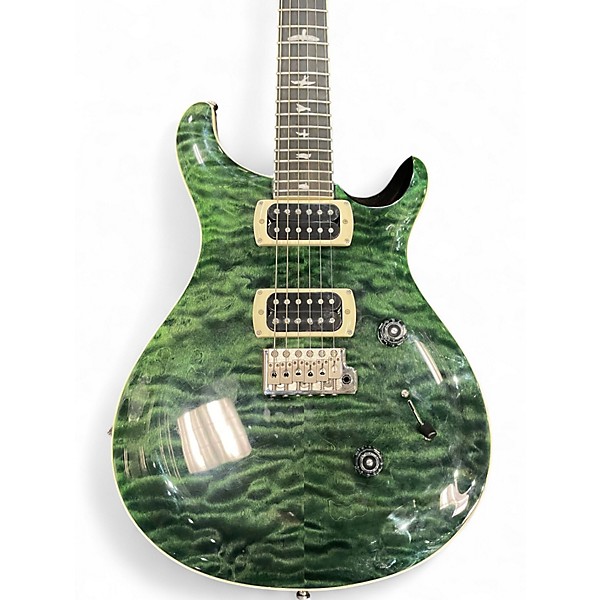 Used PRS SE Custom 24 Teal Black Solid Body Electric Guitar