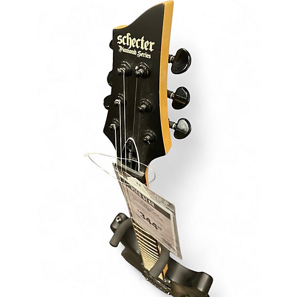 Used Schecter Guitar Research Damien 6 Black Solid Body Electric Guitar